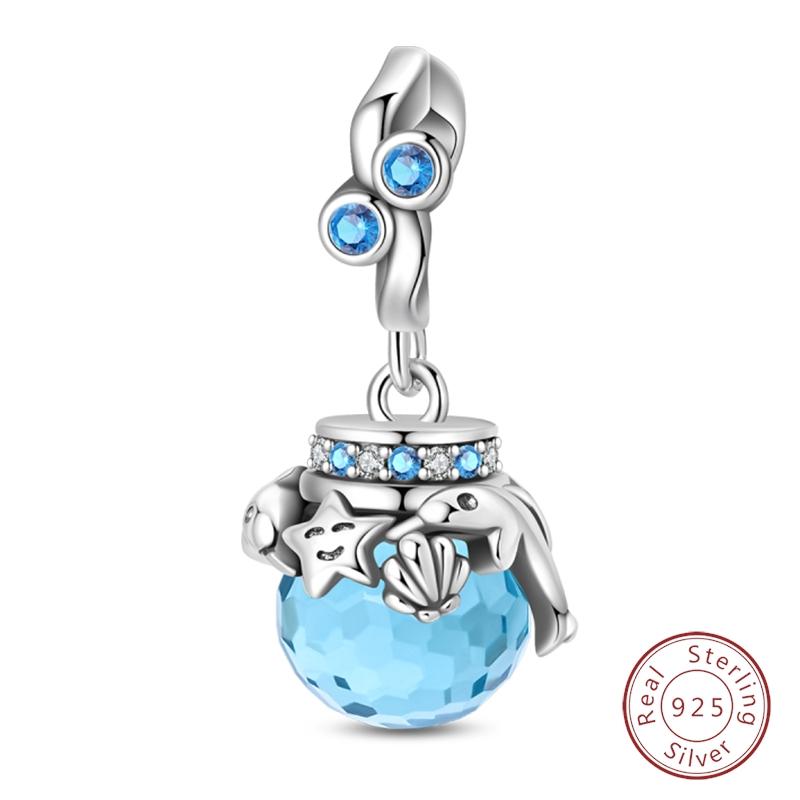 Shining 925 Silver Zircon Inlaid with Winter Designer Charms Beads Fit Wedding and Festival DIY Fine Jewelry Gifts