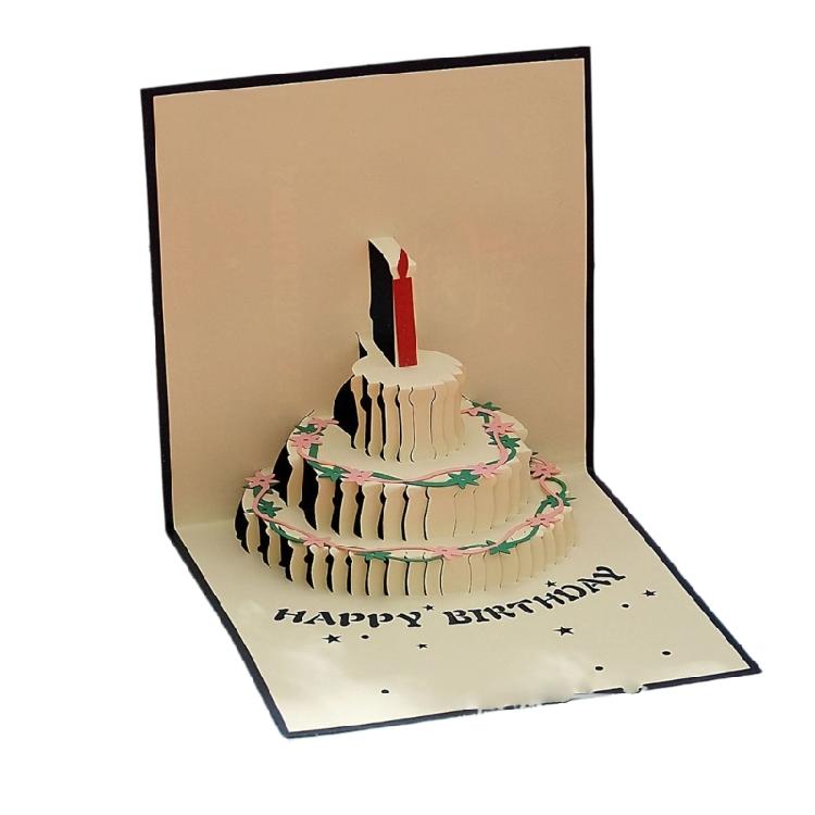 

High Quality 20cm X 15cm 3D Birthday Greeting Card With Lasting Keepsakes Appeal Creative Folding Card