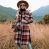 Trench in Lana a Quadri da Donna per Autunno Inverno