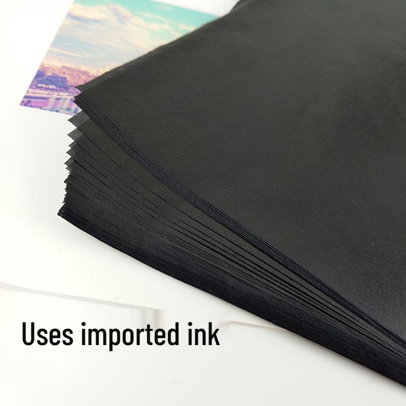 Large Single-Sided Black Carbon Graphite Paper for Non-Stick Handwriting & Cross-Stitch Tracing.