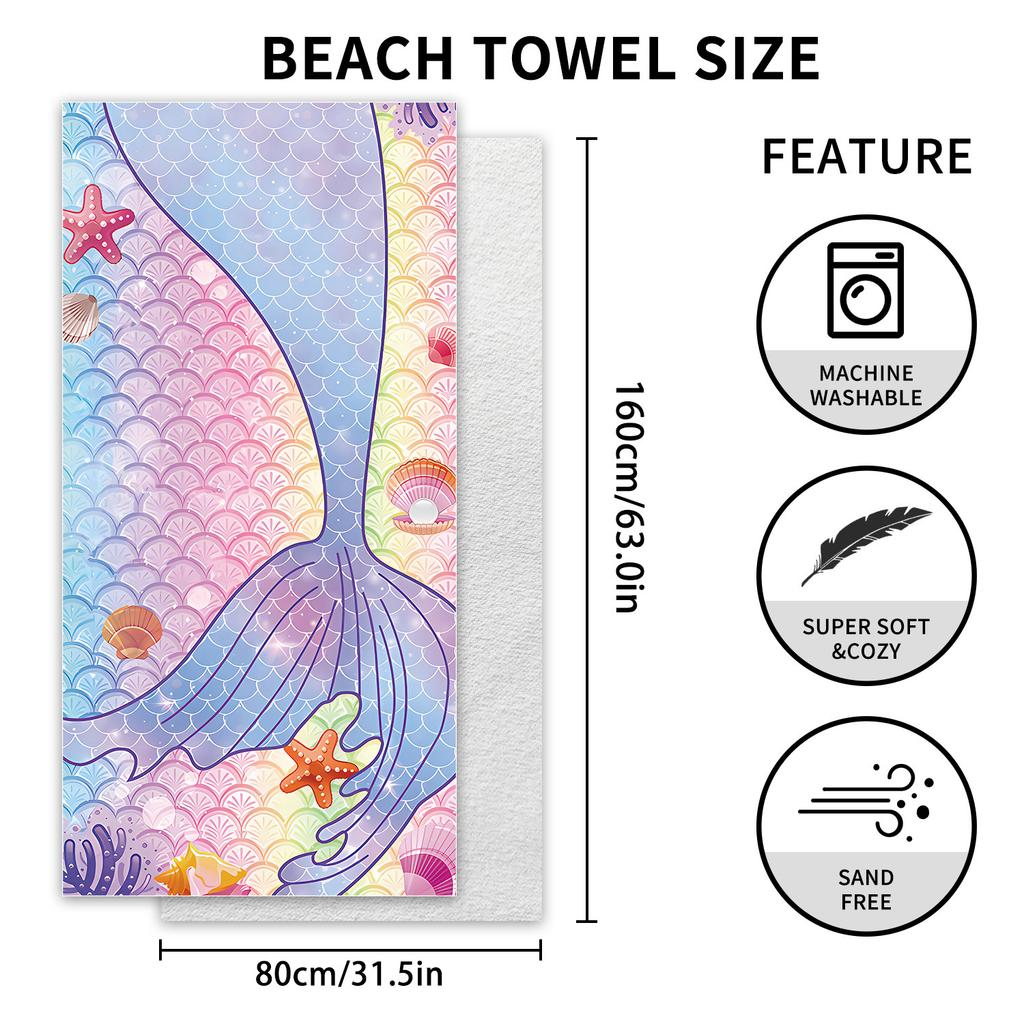 New Double-sided Velvet Beach Towel Supports Surf Towel Sports Towel