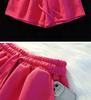 Yellow High-Waisted Loose Fit Sports Shorts - Casual A-Line Running Shorts with Elastic Waist