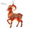 Festive Atmosphere Supplies 2PCS Christmas Goat Hanging Ornaments, Decorative 2D Acrylic Tree Ornament for Restaurant Pendants, Lightweight Ornaments