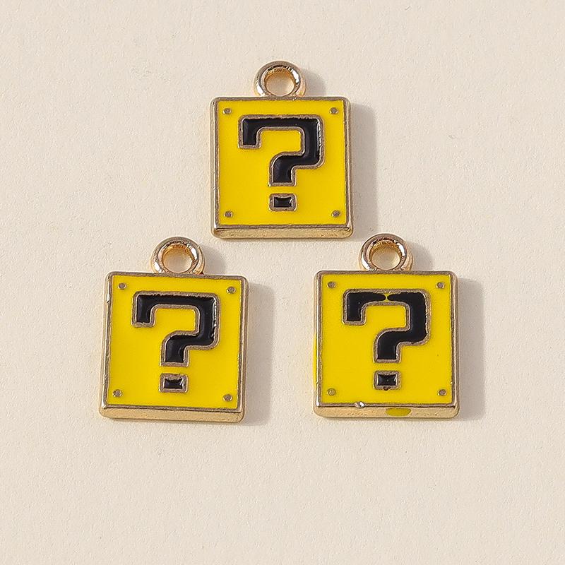 Duarte 20Pcs/Lot Cute Mini Colorful Enamel Question Mark Charms Pendants for Jewelry Making Necklaces Earrings DIY Crafts Supply