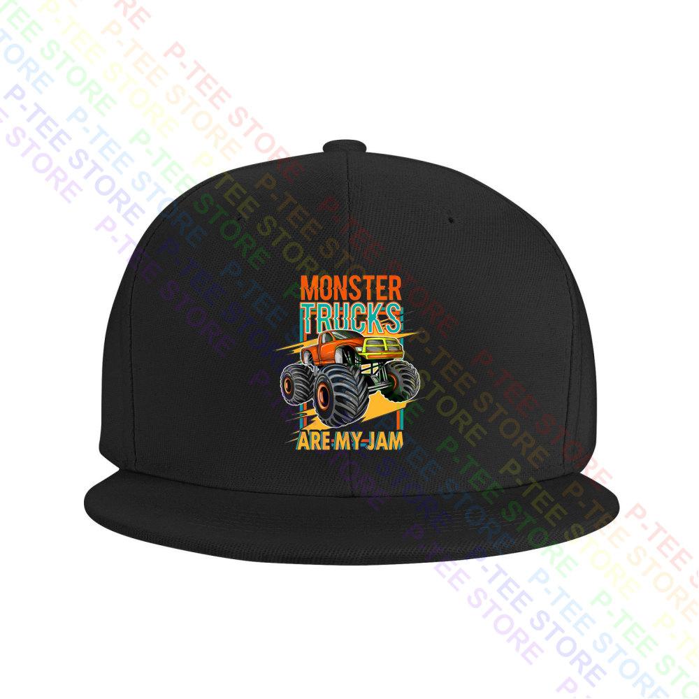 Monster Truck Are My Jam Sunset Baseball Cap Snapback Caps Knitted Bucket Hat