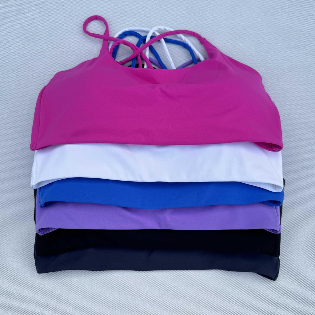 Lulu Thin Strap Cross-Back Sports Bra for Yoga and Pilates