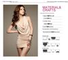 Pure Desire Socialite One-Shoulder Lingerie Set: Chic Slenderizing Mini Dress with Hip-Hugging Skirt.