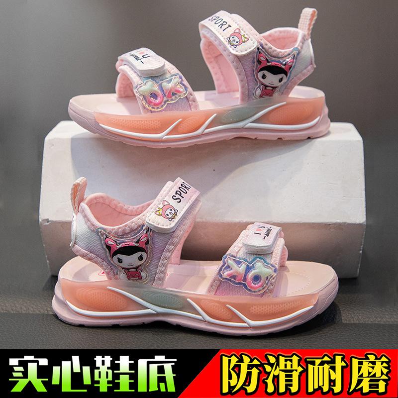 

2026 new summer soft-soled sports sandals foreign-style cute girl princess shoes Size 26/shoe inner length is about 16.3cm