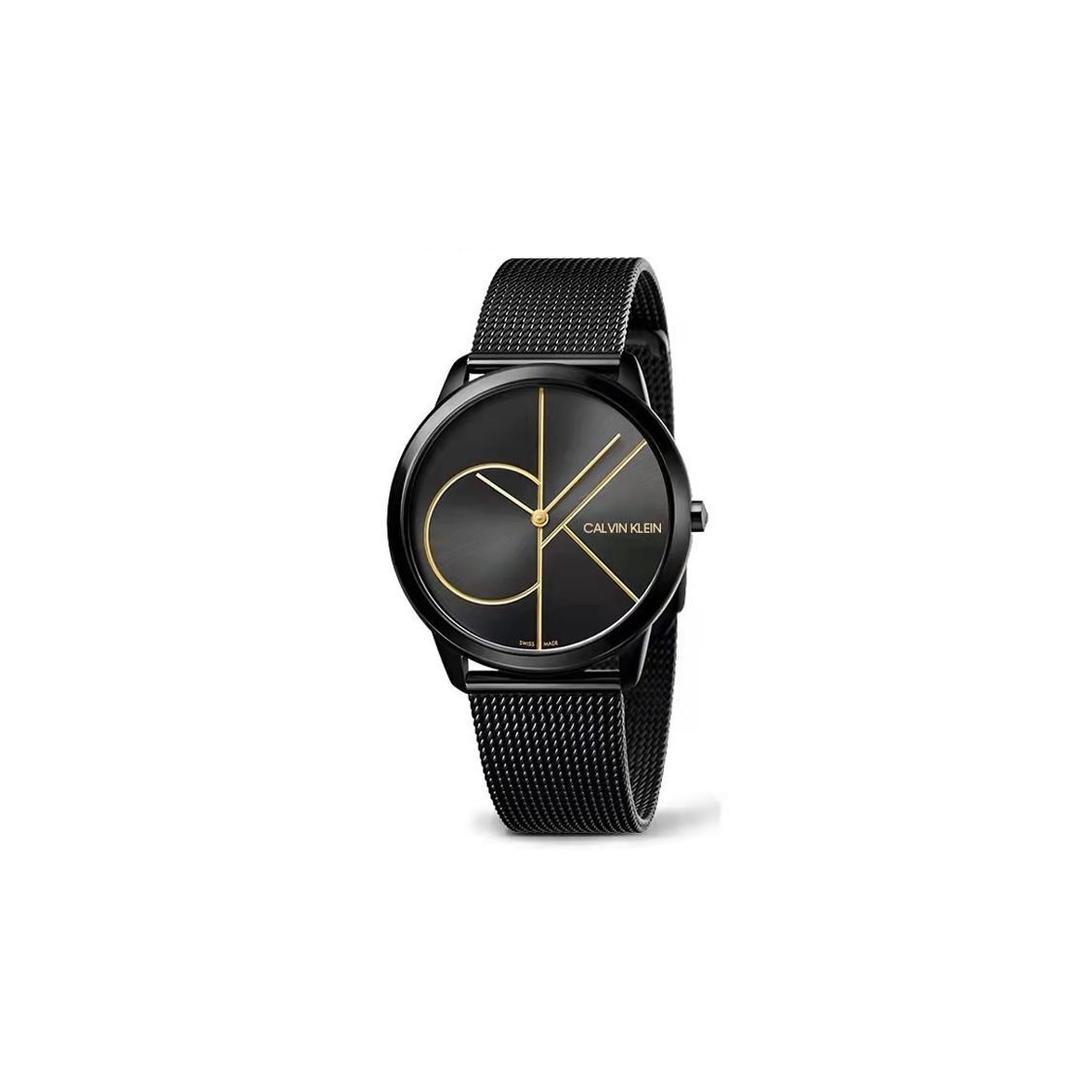 

Calvin Klein Minimalist Series Extended Swiss Classic Watch Quartz Movement Stainless Steel Band Black Dial Unisex watches Silver K3M214X1/K3M224X1 Black Elf (Women s)