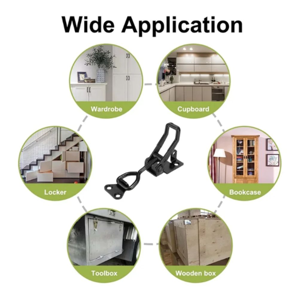 Catch Adjustable Toggle Clamp Cabinet Box Hasp Clamps Black Metal Toggle Clamp  Furniture