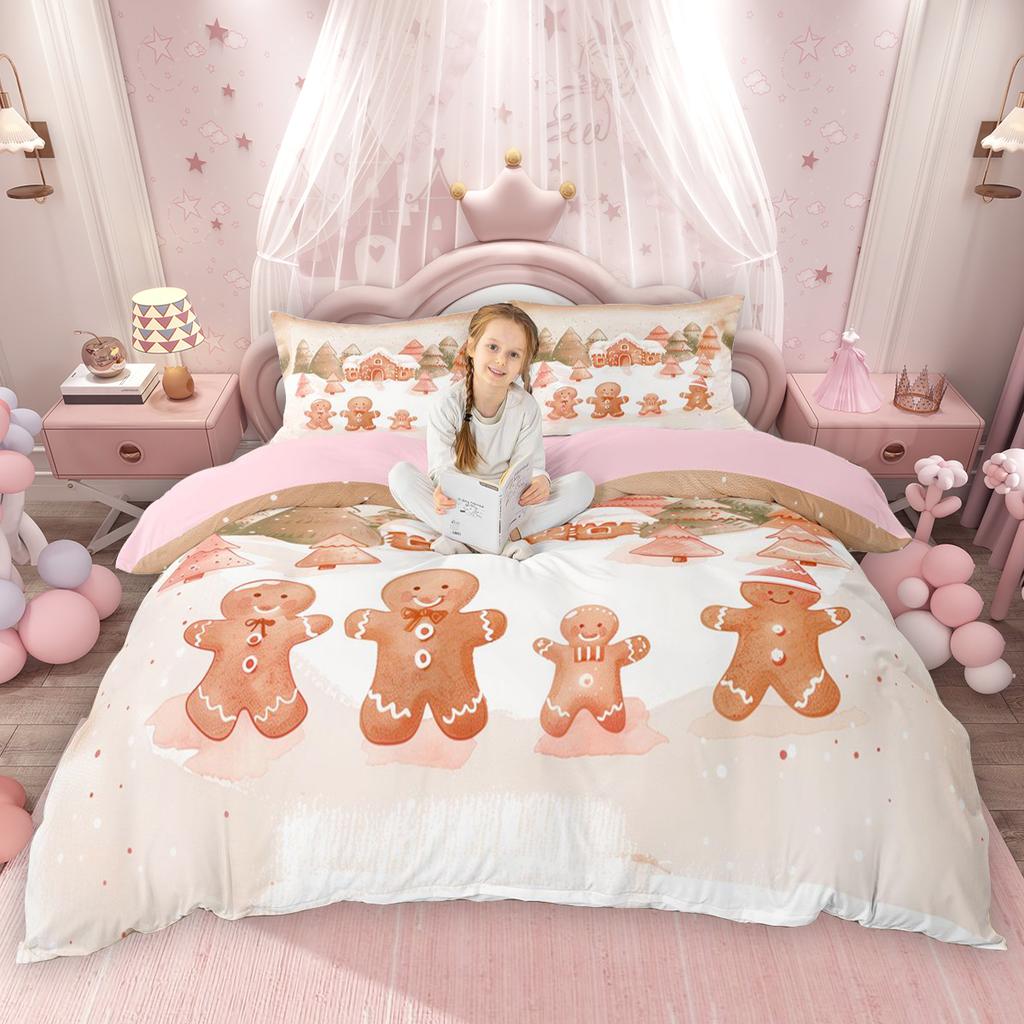 Comforter Homewish Kids Merry Christmas For Girls Boys Snowman Snowflake Bed Set Xmas Tree Santa Claus Set