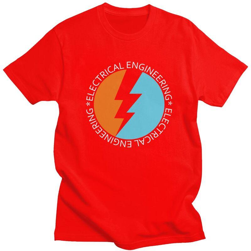 Custom Electric Engineer Tshirt for Men Short Sleeve Casual T Shirt Cool Electrician Gift Tshirts Loose Fit 100 Cotton Tees