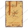 Hisun Tin Sign Vintage Bicycle Poster Metal Signs Plaque Retro Bike Cyclocross Metal Plate Tin Sign Garage House Wall Decor Xcm