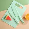 Non-slip Plastic Kitchen Knife for Cutting Fruits, Knife Set for Chopping Vegetables, Chopping Board, and Baby Food Set.