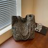 Borsa Tote Stampa Leopardo Grande Capacità Borsa a Spalla Casual Borsa a Mano Quotidiana per Donne