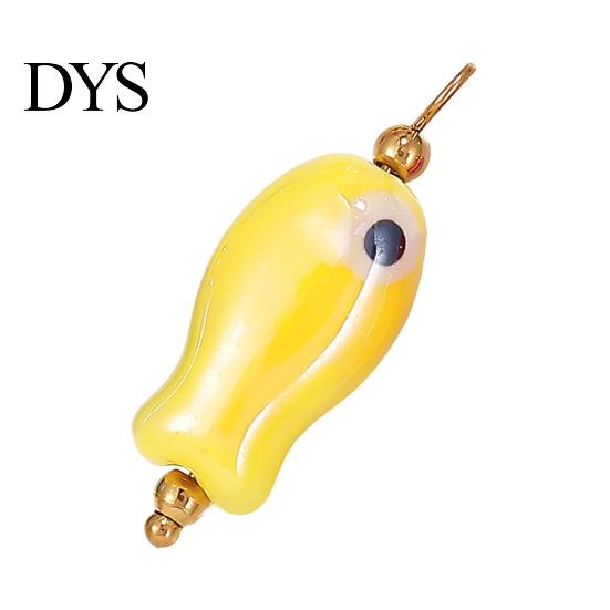 Versatile Jewelry Charm Handmade Ceramic Necklace Pendant, Star Fish Flower Charms with Golden Plated Pendant Findings, Ocean Theme for DIY
