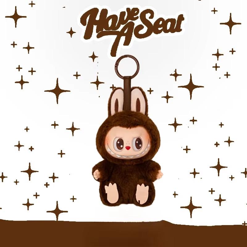 

Labubu THE MONSTERS Sitting Party Vinyl Plush Blind Box Ornamento Pingente, Подарки на день рождения, Украшения для автомобиля, Подвески для школьных ранцев серый