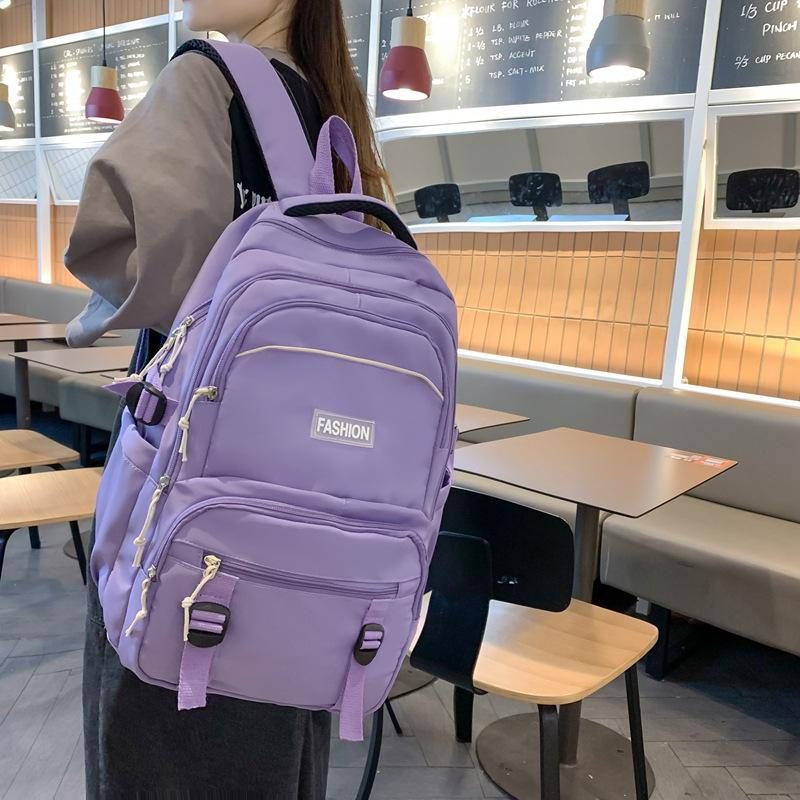 Large Capacity Schoolbag Female High Value Simple Junior High School High School Student College Backpack