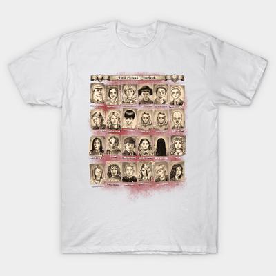 T Shirt Women Hellschool Yearbook Harajuku Print Kawaii Tshirt Summer Short Sleeve Female T-Shirt Top Tee