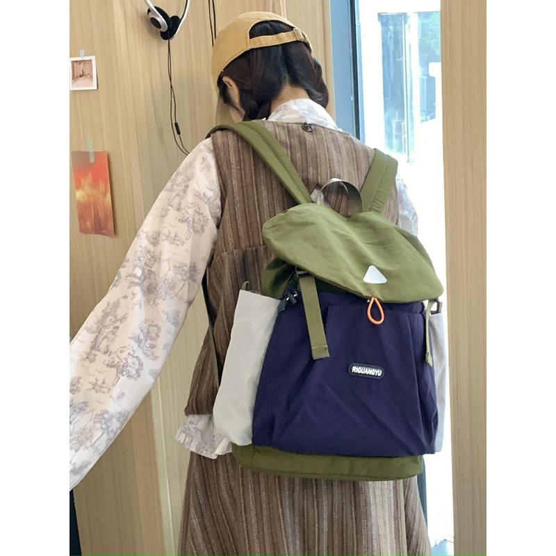 Student backpack new simple niche design casual versatile lightweight backpack
