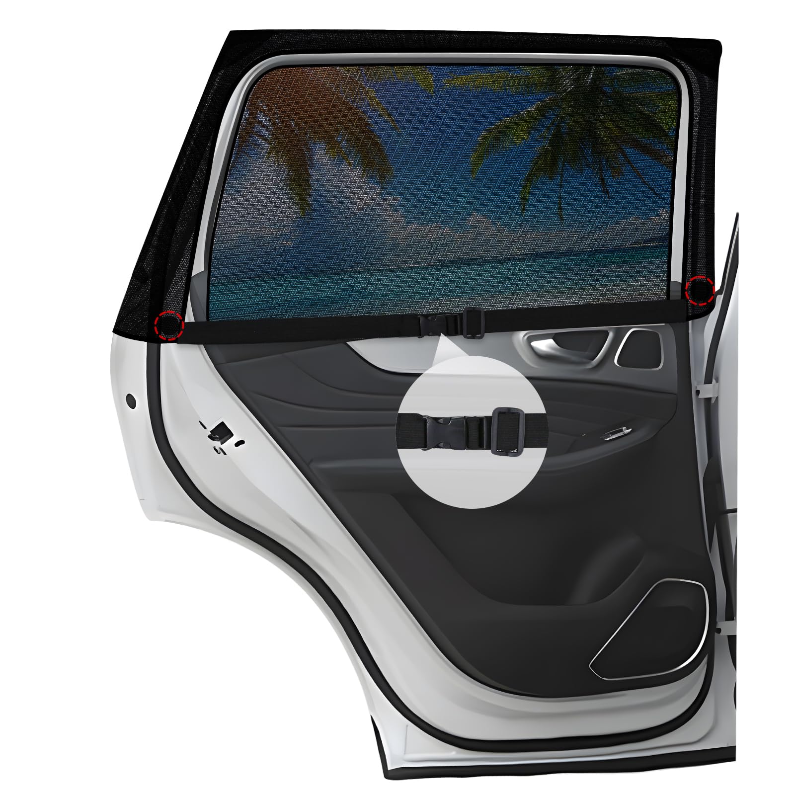 

ZATOOTO WS104-A Car Screen Door, Insect Repellent Net, Sleeping in Car, Curtain, Sunshade, Breathable, Rear door type A чёрный