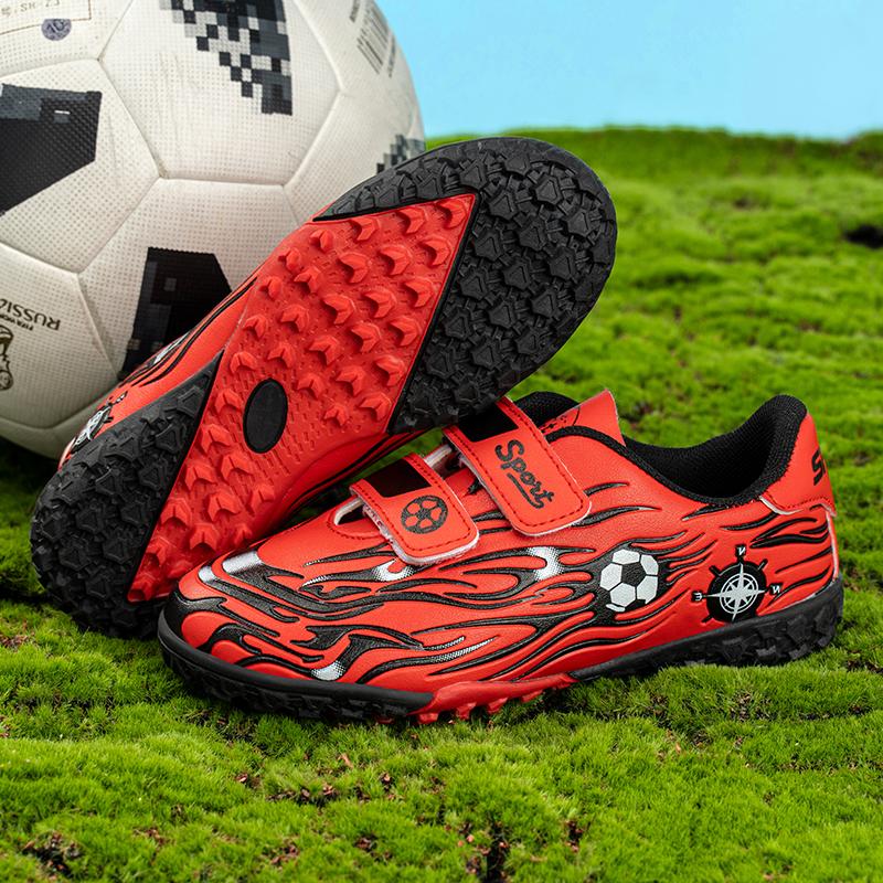 Chuteiras de Futebol para Crianças Tênis de Futebol Atlético Tênis de Futebol para Gramado Sintético Crianças Outdoor Chuteiras para Campo Firme Antiderrapante