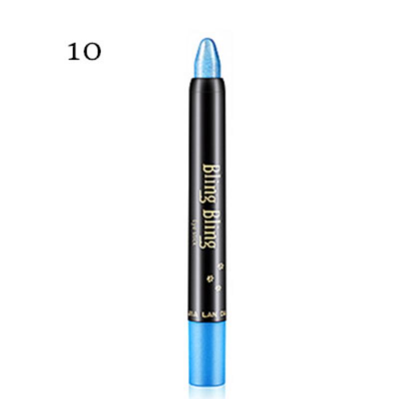 Bâton de crayon de fard à paupières nacré imperméable, 15 couleurs, paillettes durables, stylo d'ombre à paupières scintillant, Eyeliner, outils de maquillage pour les yeux