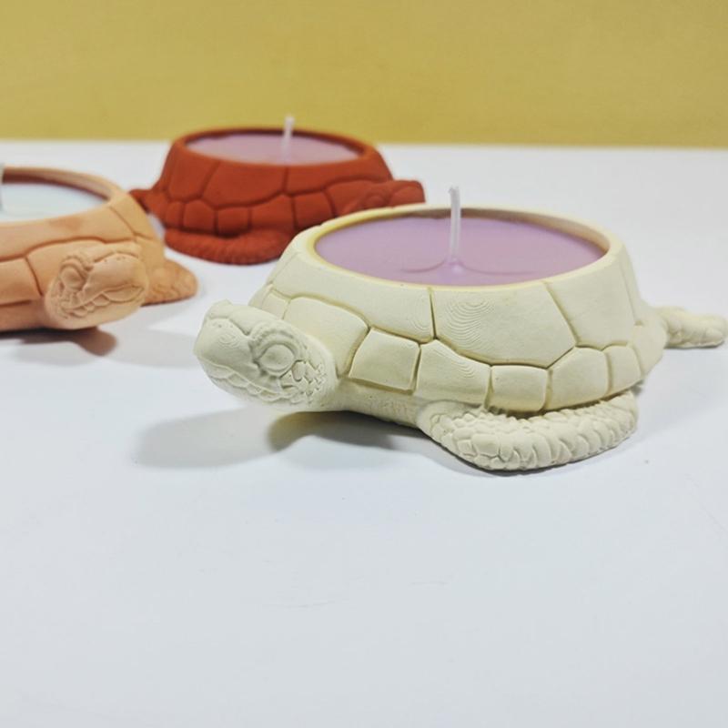 Tortoise Shaped Silicone Moulds Silicone Flowerpots Molds for Epoxy Resin, Candle Holder Tealight Stand Home Decoration