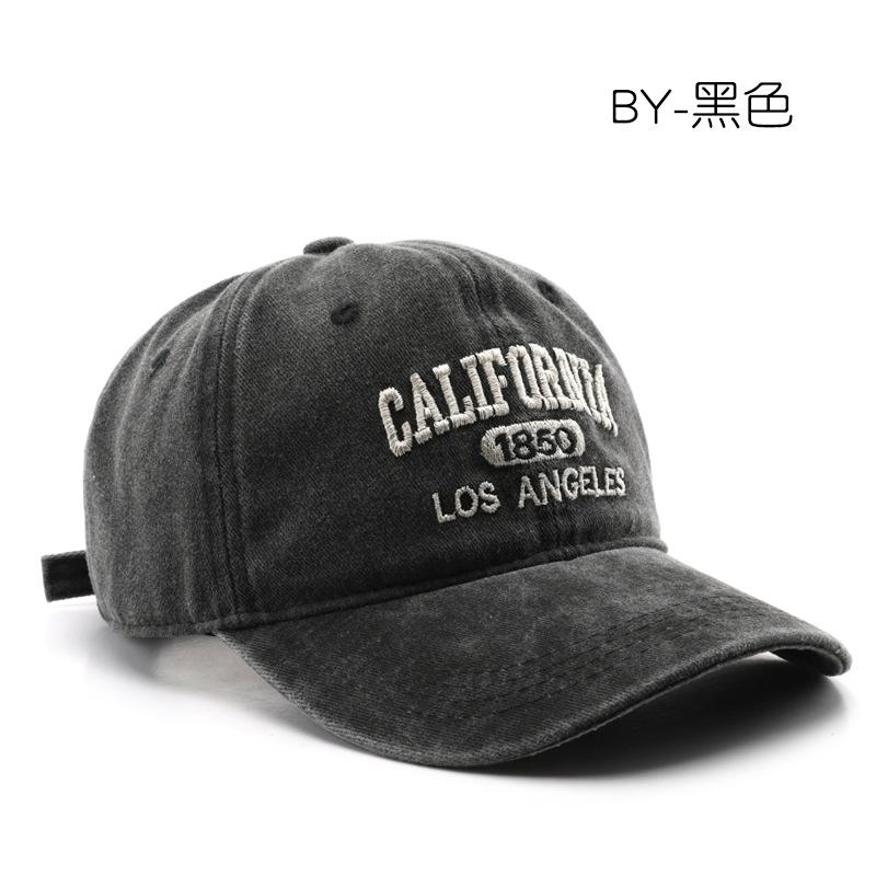 Bavlněná Retro Vintage Baseballová Čepice Pánská Dámská Džínová Vyšívaná Písmena Klobouk Bavlněná Měkká Vrchní Čepice Ležérní Retro Unisex Klobouky