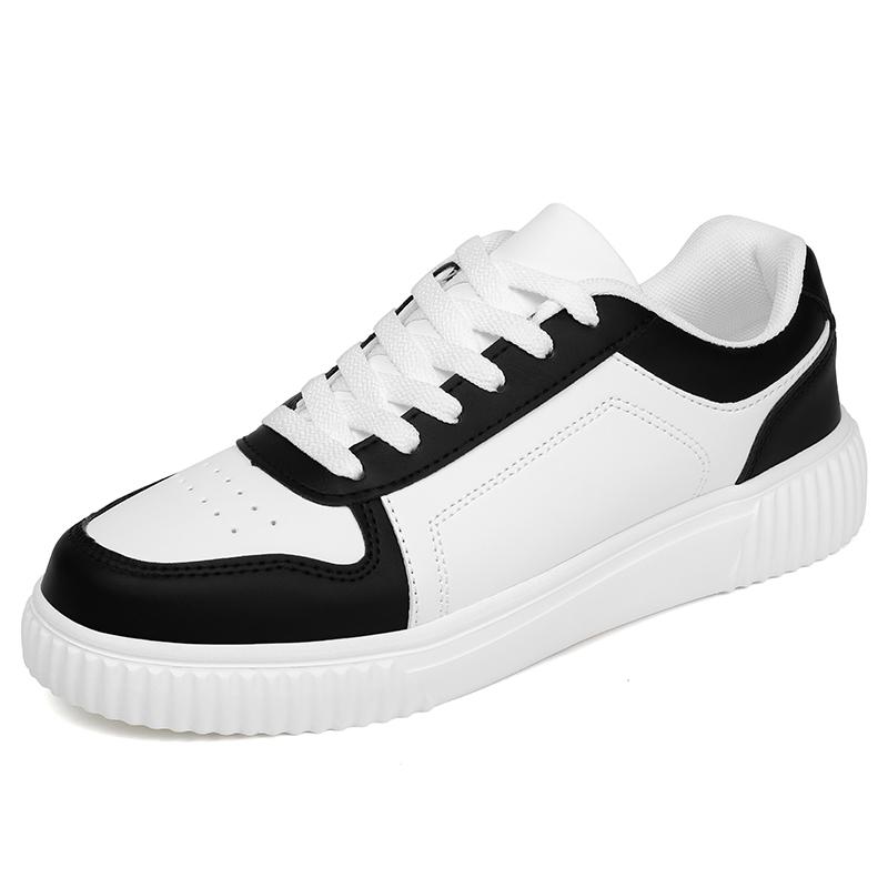 Fashion Men'S Casual Shoes Lightweight Unisex Walking Shoes Leather Outdoor Sports Shoes Non-Slip Breathable White Sneakers