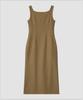 Deolil Boat Neck Wool Dress_Beige