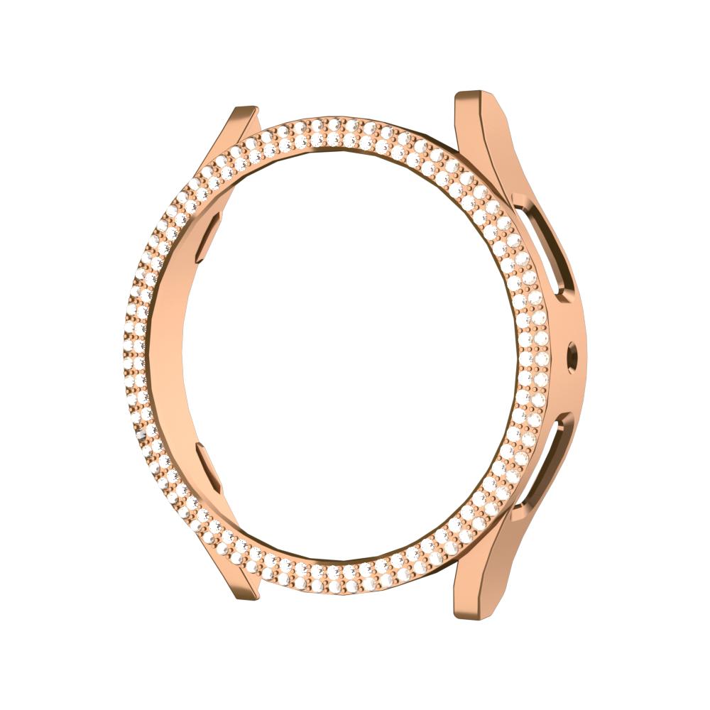 Luxury dual diamond case for Samsung Galaxy Watch 4 5 6 7 40mm 44mm case PC hollowed out protective case to prevent falling