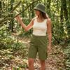 Women’s Loose Fit Outdoor Cargo Shorts with Multiple Pockets Relaxed Mid-Length Utility Shorts for Summer Sports Hiking