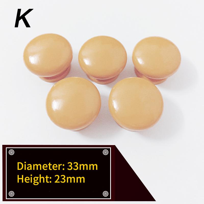 1 szt. Meble Uchwyt z litego drewna Pojedynczy otwór Grzyb Drewniany uchwyt Szafka z szufladami Mały uchwyt