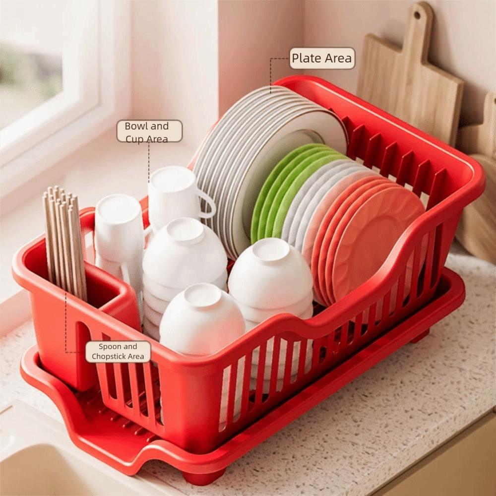 Plastic Utensils Drainer Rack Square Storage Basket Drain Bowl Rack Dish Drying Rack  Chopsticks