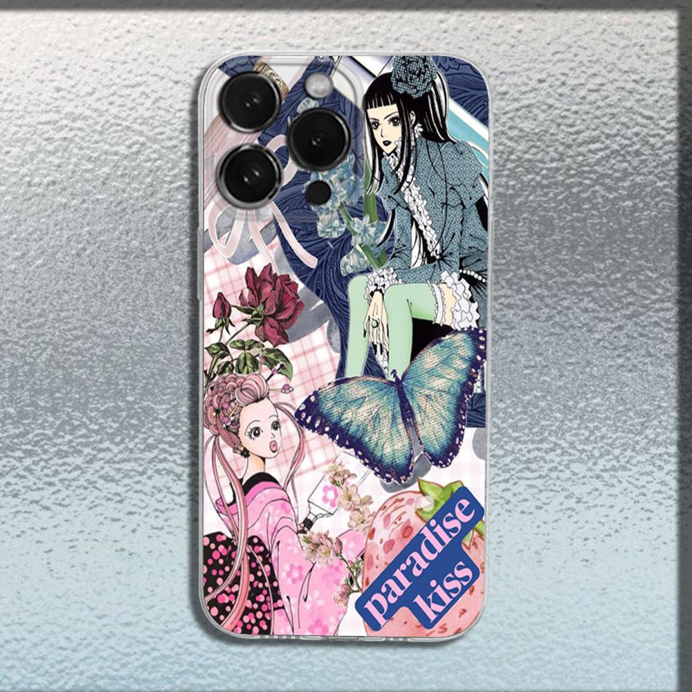 

Чехол для телефона с мангой P-Paradise Kiss для iPhone 16,15,14,13,12,11 Plus,Pro,Max,XR,XS,X,Plus,SE,Mini Прозрачный Мягкий Чехол iPhone12mini