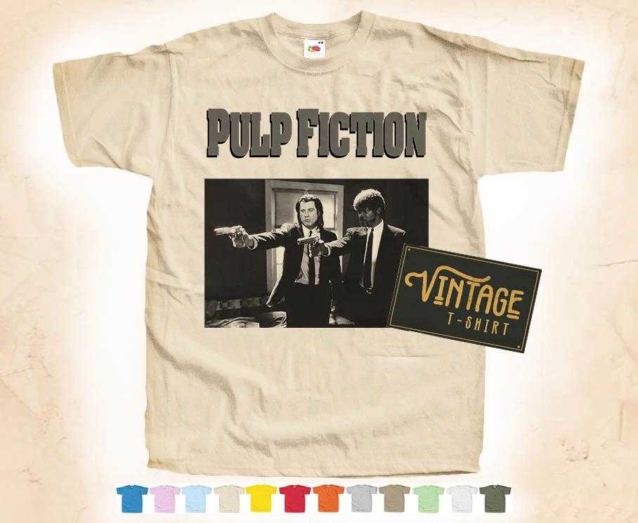 

Black Print PULP FICTION v1 T-SHIRT Tee Vintage Poster 12 Colors S-5XL S
