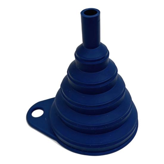 

Kitchen Funnel Food-Grade Silicone Foldable Funnel Easy to Clean Collapsible Kitchen Funnel Bottles Vials Perfume Container темно-синього кольору
