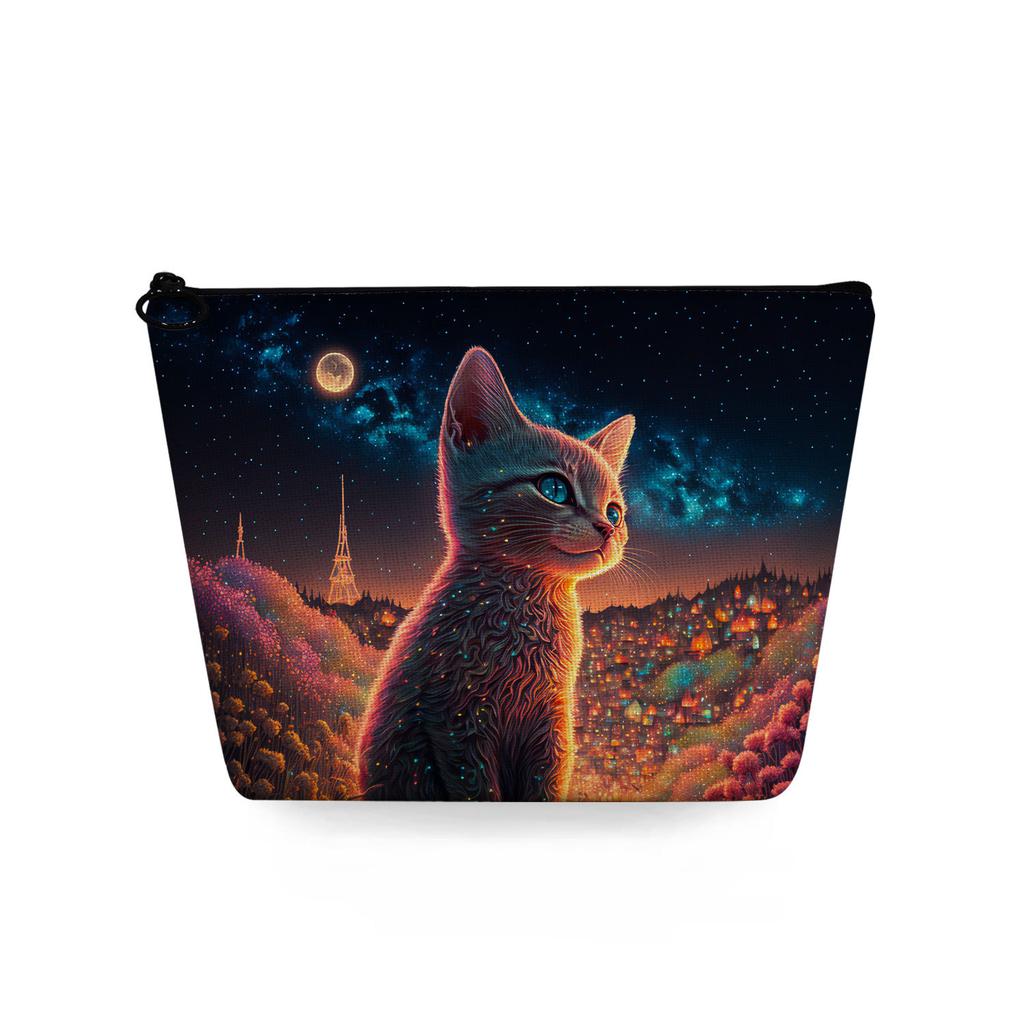 Women Cat Print Cosmetic Bag Toiletries Organize Travel Storage Case 6771