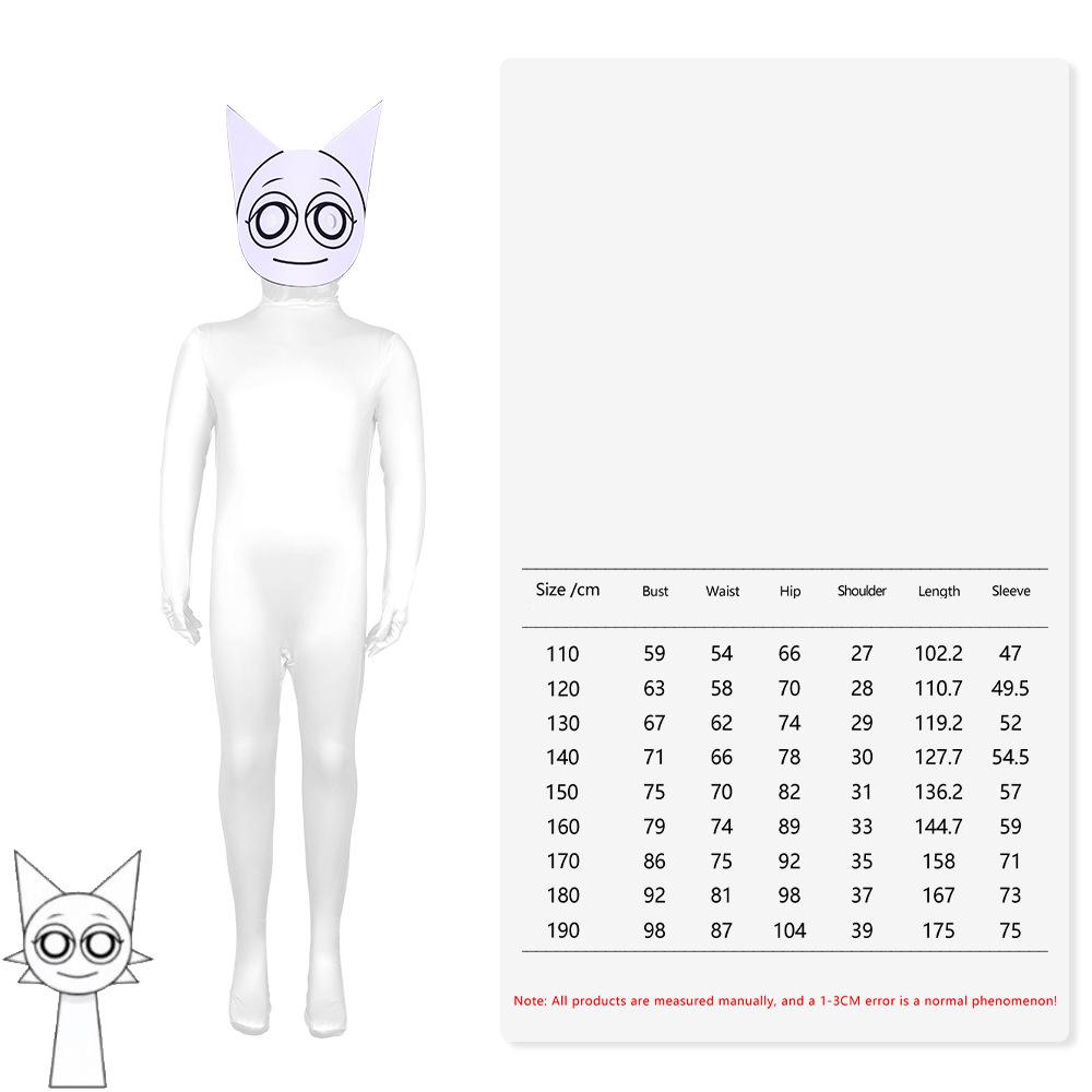 Non-Toxic Sprunki Adult Kids Cosplay Costume Monster Horror Game Jumpsuit Carnival Party Role Play Child Children Costume Gift