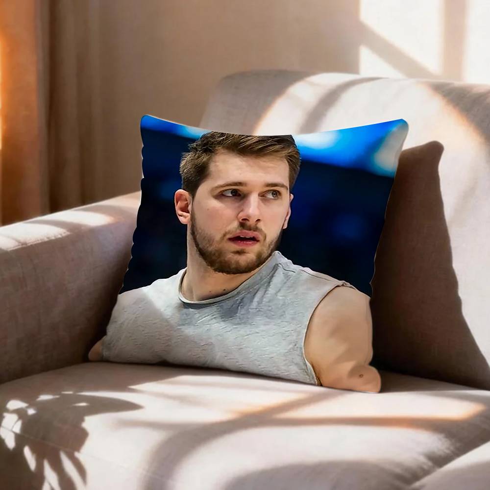 basketball Luka DDoncic Pillow Case Pattern Printed Pillowcase For Living Room Sofa Cushion Cover