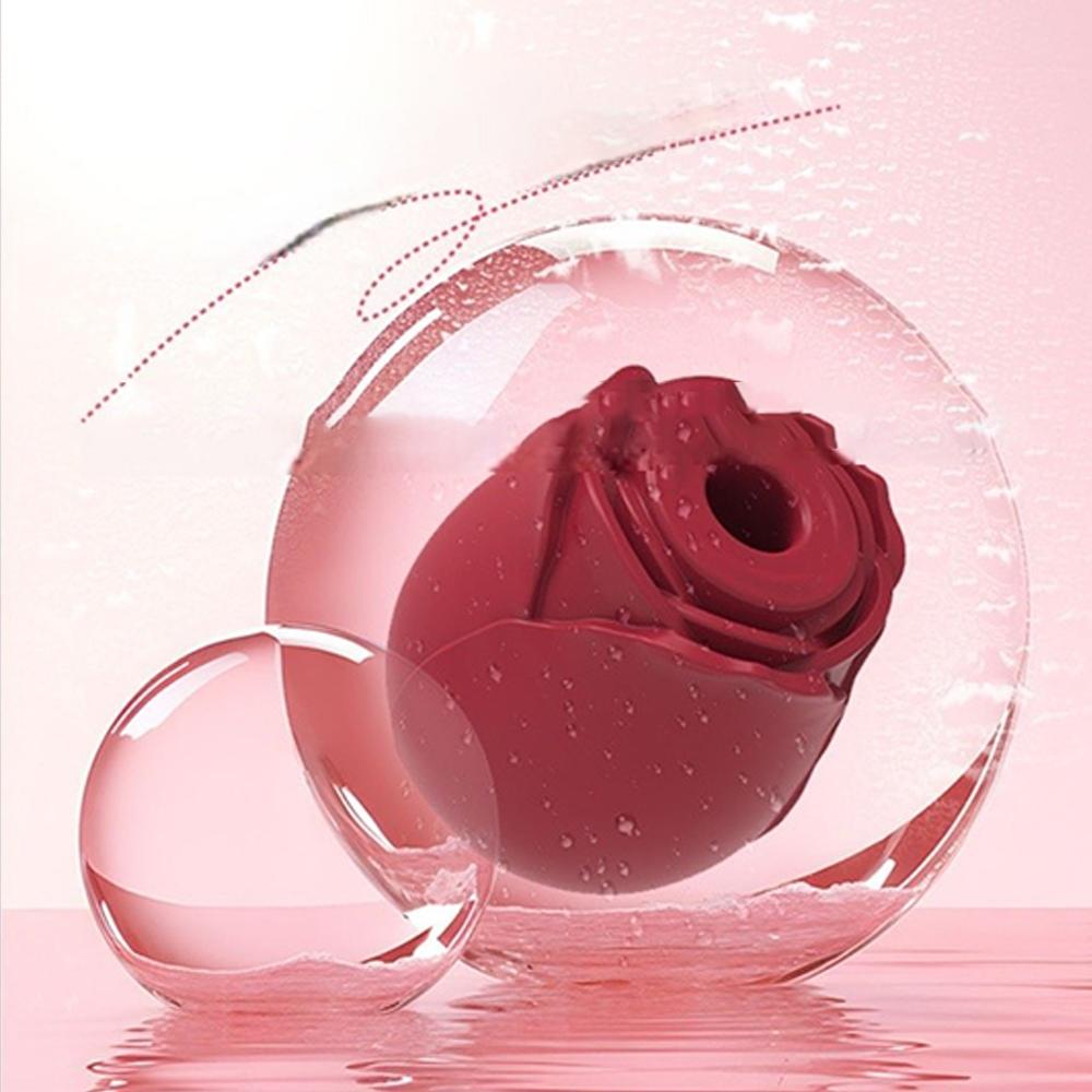 Rose Shape Vagina Sucking Vibrator Clitoral Stimulator Oral Licking Nipple Sucker Sex Toy for Women