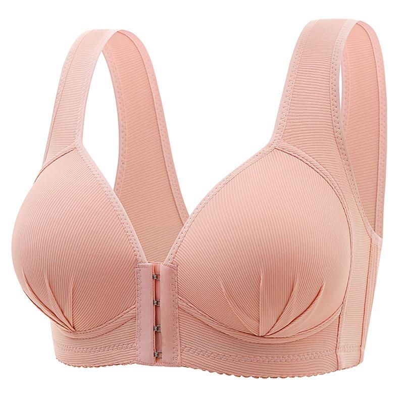 Women's Elegant Style Bra, Nursing Stretchy Bra With Front Closure, Comfort Support Underwear