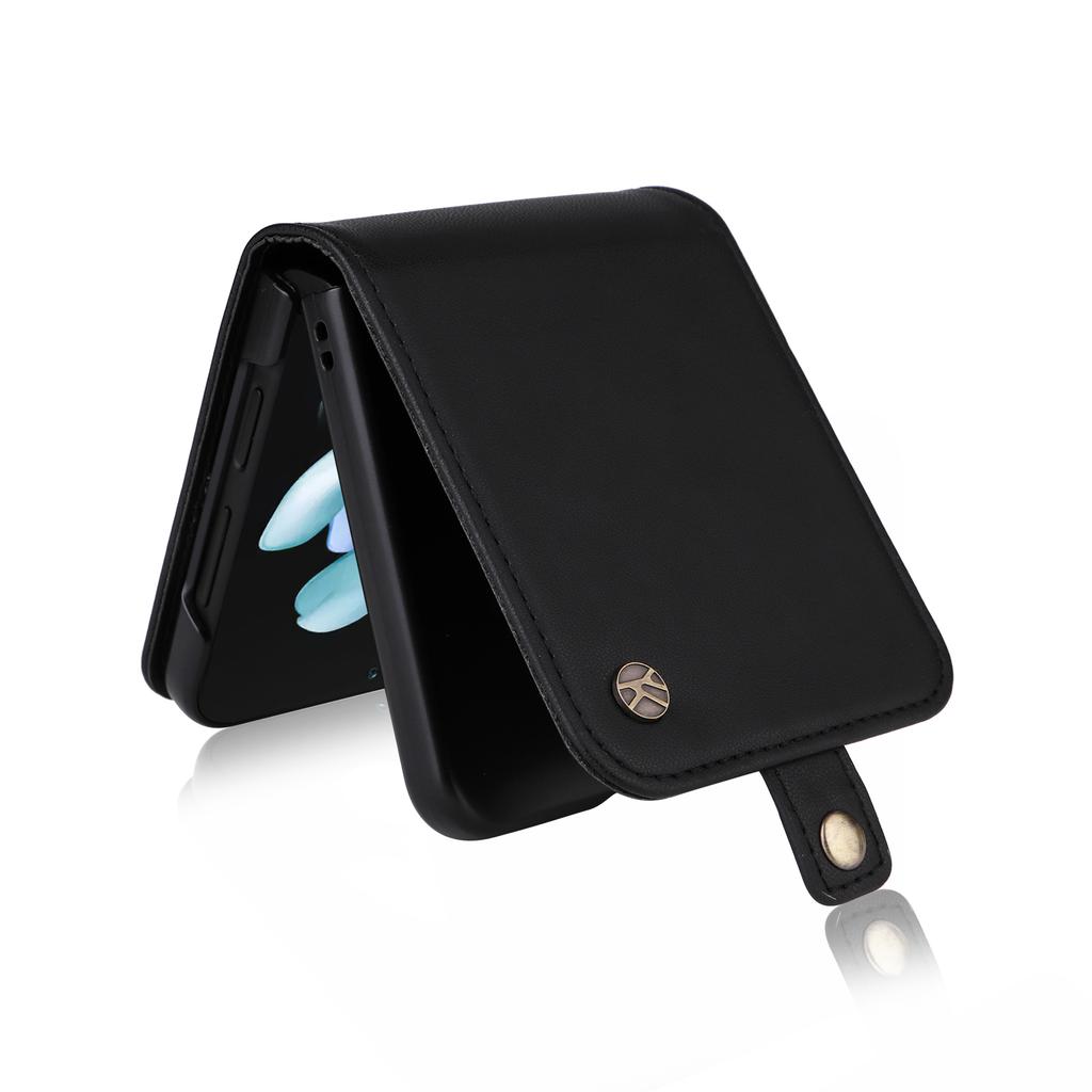 YIKATU YK-001 For Samsung Galaxy Z Flip6 5G Case Leather Phone Cover with Card Slots