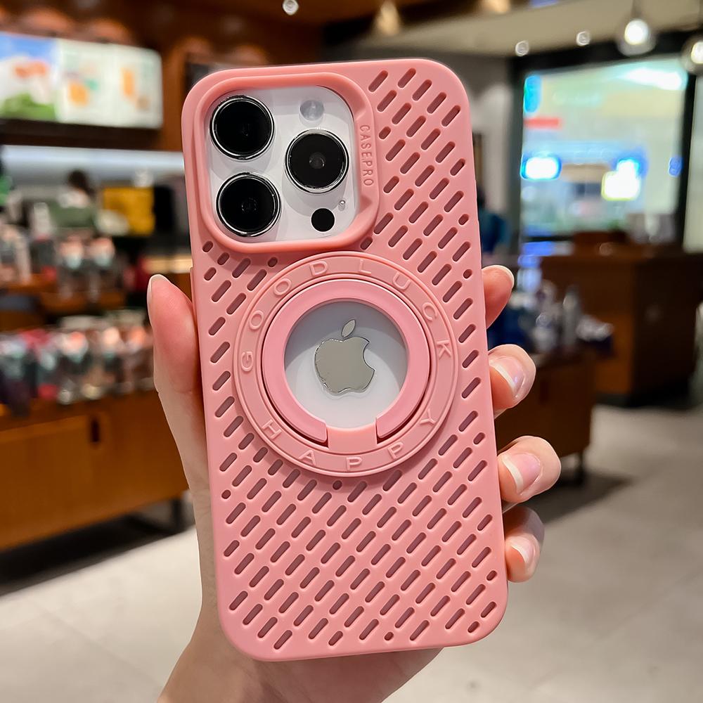 

Heat Dissipation Magnetic Wireless Charge Case For iPhone 13 11 15 Pro Max 14 16 Plus 1 2 Shockproof Fundas Cover With Bracet For iPhone 16 Plus