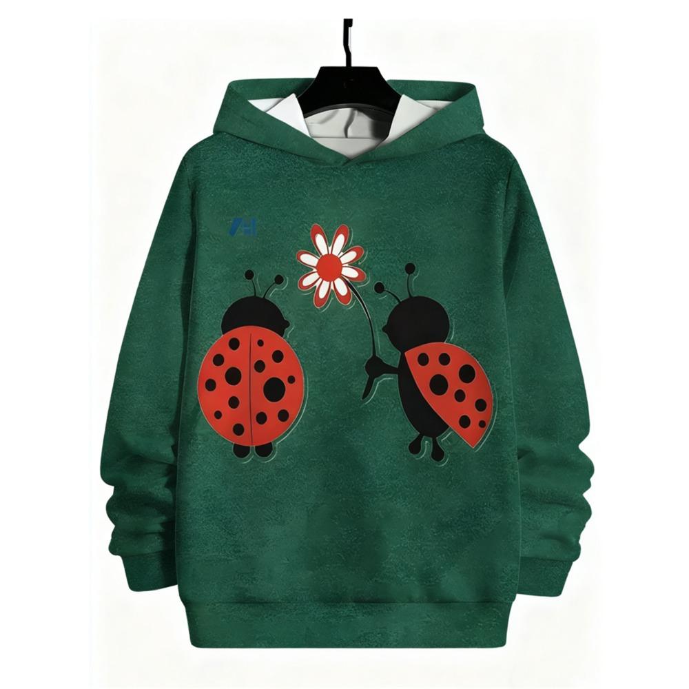 

Children s 3D Printed Insect Pattern Hoodie, Suitable for Play, School, and Casual Wear in Spring and Autumn Seasons 100