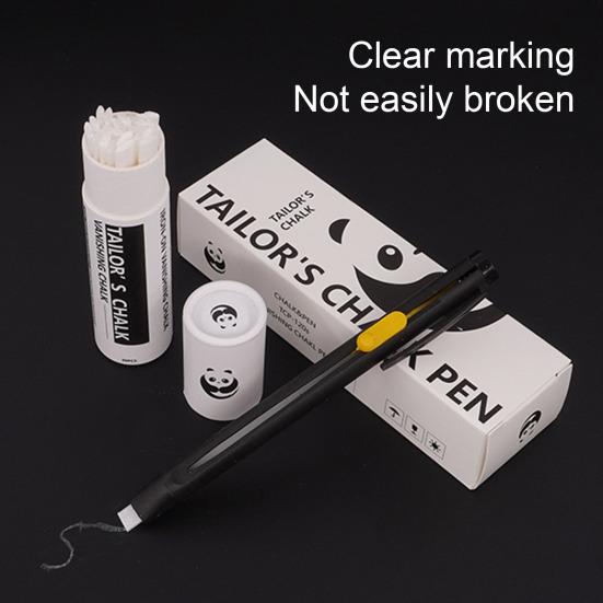 Heat Erasable Fabric Marker for Sewing Quilting Embroidery Disappearing Fabric Chalk Marking Pen Washable Marker with Replaceable Refills for