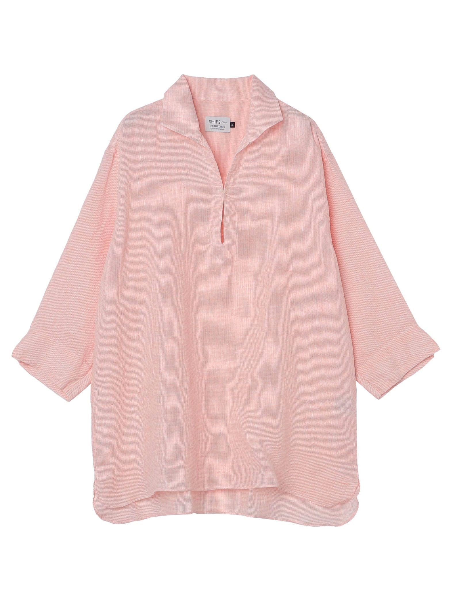 

Ships Colors Men s Machine Washable Linen Capri Pullover Shirt, Orange, Size M, 211330001