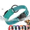 QR Code Waterproof Positioning Pet Collar with AirTag Protective Case Reflective Explosion-Proof Flashing Dog Collar