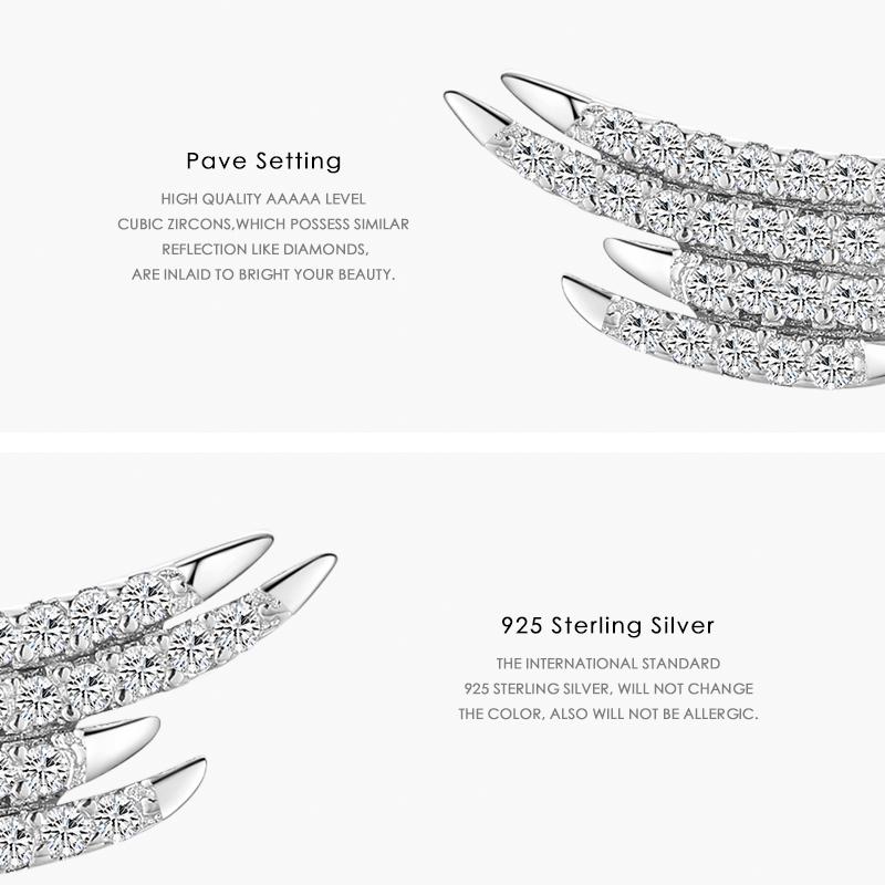 MODIAN 925 Sterling Silber Geometrische Linie Zirkonia Exquisite Ohrstecker Für Frauen Klassische Hochzeit Statement Schmuck